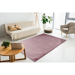 Acheter Paris Prix Tapis Uni Doux à Poils Longs Rabbit Rose 200 x 290 cm