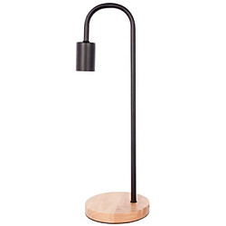 Paris Prix Lampe à Poser Bois & Métal Vinara 47cm Noir