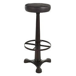Paris Prix Tabouret Design Cuir & Métal Molda 79cm Noir