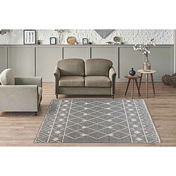 Paris Prix Tapis Tissé Géométrique Rhombus Gris & Beige 120 x 170 cm pas cher