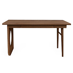 Paris Prix Bureau 1 Tiroir Design Bau 140cm Noyer