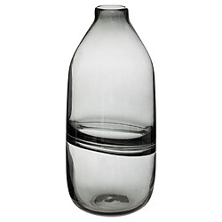 Atmosphera Vase Design Bouteille en Verre Line 30cm Gris
