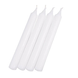 Paris Prix Lot de 4 Bougies Chandelier Essentiel 19cm Blanc