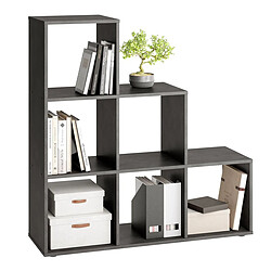 Paris Prix Étagère 6 Cases Design Gaman 108cm Gris Foncé
