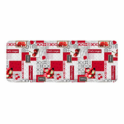 Paris Prix Tapis Déco Imprimé Fraisia 45x120cm Rouge