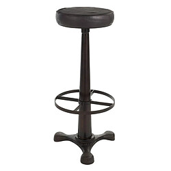 Paris Prix Tabouret Design Cuir & Métal Molda 79cm Noir