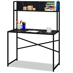 Paris Prix Bureau avec Étagère Design Mazé 140cm Noir