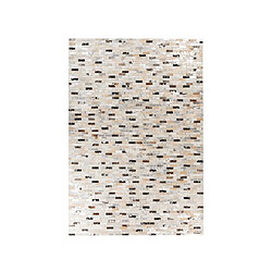 Paris Prix Tapis Fait Main en Cuir Lavin VII Noir & Multicolore 200 x 280 cm