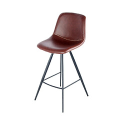 Paris Prix Lot de 2 Tabourets de Bar Samantha 102cm Marron & Noir