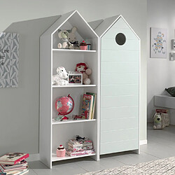Paris Prix Pack - Étagère & Armoire 4 Niveaux Casami 171cm Blanc & Menthe