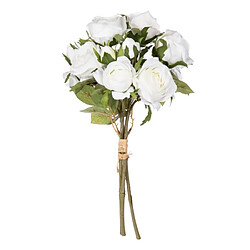 Atmosphera Bouquet de Fleurs 14 Roses 40cm Blanc