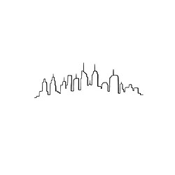 Atmosphera Sticker Plat Déco Skyline 50x70cm Noir