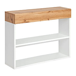 Paris Prix Étagère Murale 2 Niveaux & Tiroir Easy 100cm Blanc