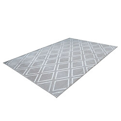 Acheter Paris Prix Tapis Imprimé Losange Fait Main Monroe III Gris Bleu 80 x 300 cm