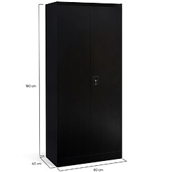 Acheter Idmarket Armoire métallique 80 cm 5 niv
