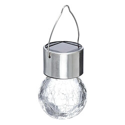 Atmosphera Balise Solaire Suspendue Craquelé 6cm Argent