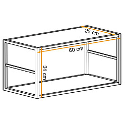 Paris Prix Étagère 1 Case Design Switch RM 60cm Noir