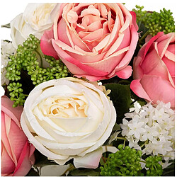 Atmosphera Bouquet de Fleurs Vero 35cm Rose & Blanc