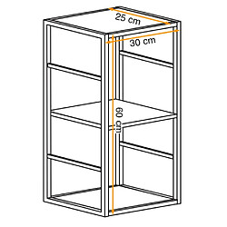 Paris Prix Étagère 2 Niveaux Design Switch RM 60cm Noir