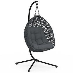 Idmarket Fauteuil suspendu ajouré gris