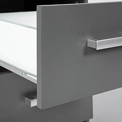 Avis Mes Chevet 2 tiroirs 41,2x40x50,8 cm gris foncé - ROSSI