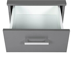 Acheter Mes Chevet 2 tiroirs 41,2x40x50,8 cm gris foncé - ROSSI