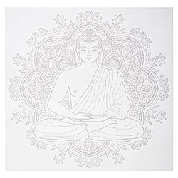 Atmosphera Sticker Déco Bouddha 40x40cm Gris