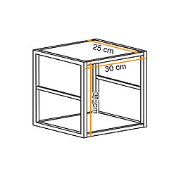 Paris Prix Étagère 1 Case Design Switch RM 30cm Noir