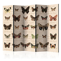 Paris Prix Paravent 5 Volets Retro Style : Butterflies 172x225cm