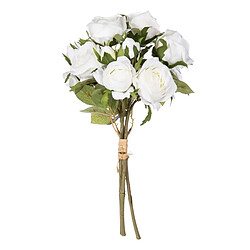 Atmosphera Bouquet de Fleurs 14 Roses 40cm Blanc
