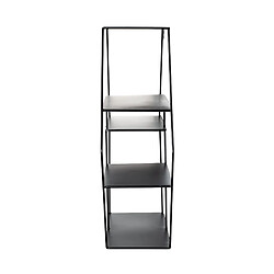 Avis Mes Étagère murale hexagonale 61x16x54 cm en métal laqué noir