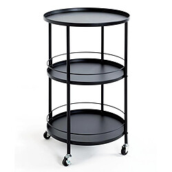 Paris Prix Desserte de Cuisine Design Baro 75cm Noir