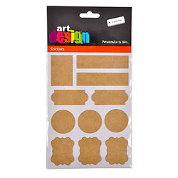 Paris Prix Lot de 22 Stickers Craft 13x18cm Naturel