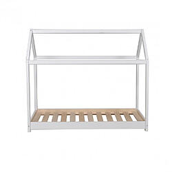 Le Quai Des Affaires Lit cabane PANDA 90x190 + 1 sommier + matelas IRIS / Blanc