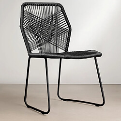 Acheter ICONIK INTERIOR Chaise d'extérieur - Chaise de jardin - Frony Noir