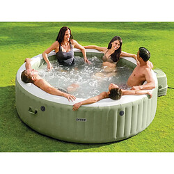 Spa gonflable PureSpa Olive rond Bulles 8 places / Intex pas cher