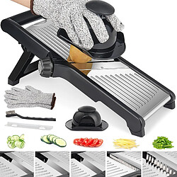 Vendos85 Mandoline Cuisine Sécurisée – Lames Réglables 1-9 mm