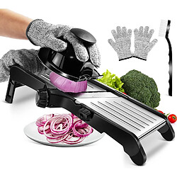 Vendos85 Coupe-Légumes 5 en 1 Réglable Sécurisé Antidérapant