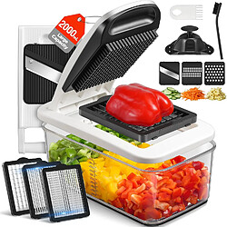 Vendos85 Coupe Légumes Multifonction 6 Lames avec Sécurité