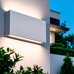 Ledkia Applique Murale LED Extérieure Luming II 10W Éclairage Double Face Rectangulaire Blanche 4000K Blanc neutre