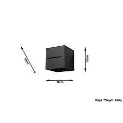 Avis Sollux 1 Applique Murale Light Up Down Noir, G9