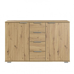 Inside 75 Commode ENSSE 4 tiroirs 2 portes chêne artisan