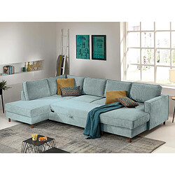 Avis Lisa Design Jake - canapé panoramique d'angle gauche - convertible avec coffre - 7 places - en velours