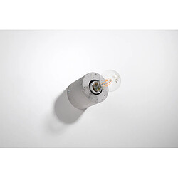 Sollux Applique murale ronde en saillie Gris E27