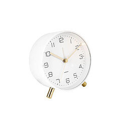 Avis Karlsson Horloge réveil en métal Lofty - Diam. 11 cm - Blanc