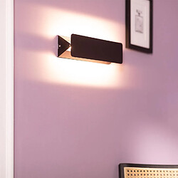 Ledkia Applique Murale LED Aluminium Temis 10W Noire 3000K Blanc chaud