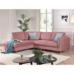 Lisa Design Brooke - canapé d'angle gauche - convertible - 5 places - en velours