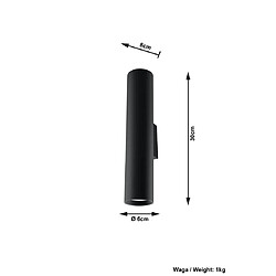 Sollux Applique murale encastrable à 2 lumières, noir, GU10