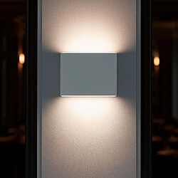 Ledkia Applique Murale LED Extérieure Luming II 6W Éclairage Double Face Carrée Blanche 2700K Blanc chaud