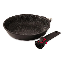 Poêle fonte 32cm noir - 386604 - Granit Pro - BAUMALU